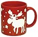 Waechtersbach Holiday Emma Mugs, Set of 4, Cherry with White Moose