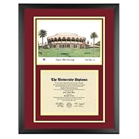 Arizona State University Diploma Frame with ASU Lithograph Art Print