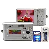 SVP DC-12DX-Silver 12MP Max Thinnest DIGITAL CAMERA VIDEO w SOUND! (SVP 2GB High Speed SD... by SVP