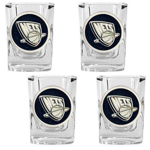 New Jersey Nets NBA 4pc Square Shot Glass Set
