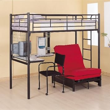 Study Center Twin Loft-Bed 4028BLK(ML)