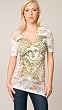 Da Nang White Graphic Printed Henley