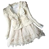 （ワボーズ） Waboats子供ドレス 女の子ドレス ガールズワンピース 蝶ネクタイ フラワードレス　可愛い 花柄 発表会 結婚式 入園式 演奏会　パーティー 秋冬 可愛い ベビー 子供 ノースリーブ