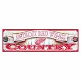 NHL Detroit Red Wings 9-by-30 Wood Sign
