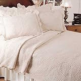 English Rose Matelasse Coverlet,Full/Queen,White
