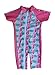 SwimZip Baby Girl Short Sleeve Sunsuit with UPF 50+ UV Sun Protection