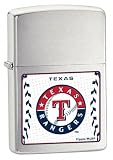 Texas Rangers Satin Chrome Zippo Lighter