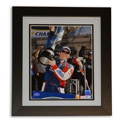 Autographed Brian Vickers Framed And Matted Nascar 8X10 Photograph - 100% Authentic Autograph - Genuine Signature - Perfect Sports Gift