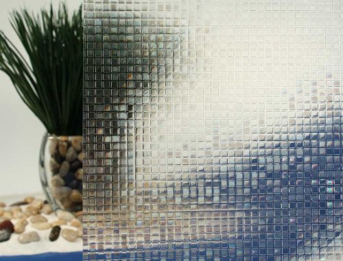 Clear Mini Mosaic Cut Glass Static Cling Window Film, 35
