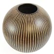 Handmade Lacquered Mango Wood Flower / Bud Vase With Striking Hand-scored Design (Thailand)