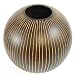 Handmade Lacquered Mango Wood Flower / Bud Vase With Striking Hand-scored Design (Thailand)