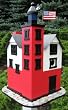 17" Fully Functional Round Island Lighthouse Outdoor Garden Birdhouse