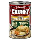 Goto Campbell's Chunky Chicken and Dumpling Soup, 18.8-Ounce (Pack of 6) Details Campbell's Chunky Chicken and Dumpling Soup, 18.8-Ounce (Pack of 6)