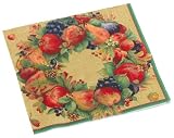 Caspari Pamela's Wreath 2 Paper Lunch Napkin Package, Gold