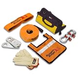 15104.25 Rugged Ridge Off Road Winch and Trail Recovery Gear Kit, with 2x20' Tow... by Rugged Ridge