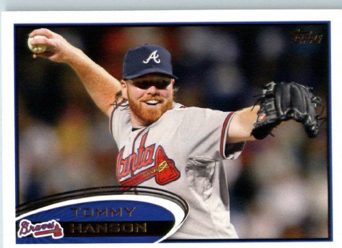 2012 Topps Baseball Card # 115 Tommy Hanson - Atlanta Braves - ENCASED Trading Card
