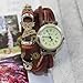 JN® Fashion Butterfly Retro Wrap Around Weave Leather Watch Bracelet Wrist Watch