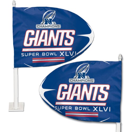 NFL New York Giants 2011 NFC Conference Champions Football Shaped Car Flag