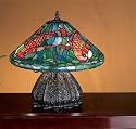16"H Tiffany Koi Table Lamp