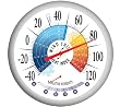 Springfield 90078 Round 13.25inch Outdoor Thermometer with Wind Chill-Heat Index and  Hygrometer