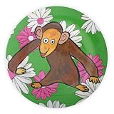 Emily Green Monkey Daisy Plate