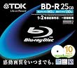 TDK �^��p�u���[���C�f�B�X�N 25GB...