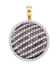2.22CTW COGNAC DIAMOND CIRCLE PENDANT