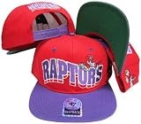 Toronto Raptors Red/Purple Two Tone Plastic Snapback Adjustable Plastic Snap Back Hat / Cap