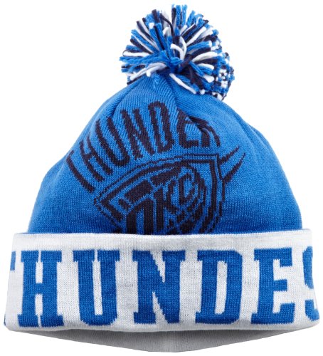 NBA Men's Long Knit Hat - Ke81Z, Oklahoma City Thunder, One Size, Blue/navy/white