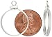 Sterling Silver Screw Top Coin Bezel, for the Copper Penny (1 Cent Coin) 19.0 mm Coin