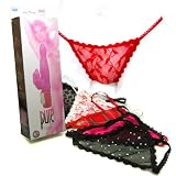 Moments Lingerie Some Silky Sexy Silicone Pink Personal Massager and Thong Panty Collection