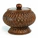EXP Handmade Acacia Wood Decorative Keepsake Jar / Bowl With Elegant Dimpled Design