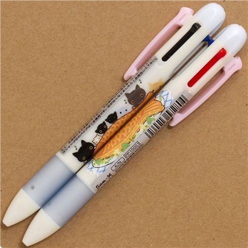 Imagen 1 de Bolígrafo Kutusita Nyanko pastel de pescado de 3 colores