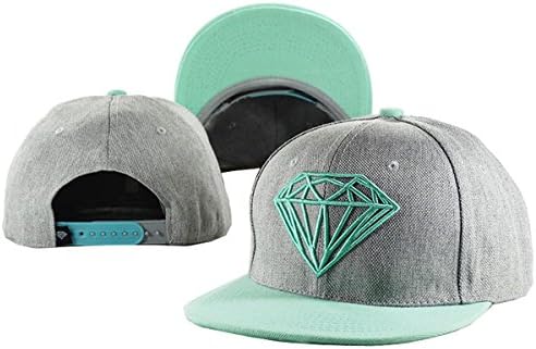 Aidan Ellazar Diamond Cap Men &amp; Women's Baseball Snapback Hats Grey 3 One Size
