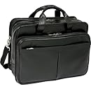 McKleinUSA WALTON 83985 Black Expandable Double Compartment Laptop Case w/ Removable Sleeve