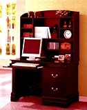 Cheap Computer Desk with Hutch Louis Philippe Style in Cherry Finish for sales Cheap Computer Desk with Hutch Louis Philippe Style in Cherry Finish for sales