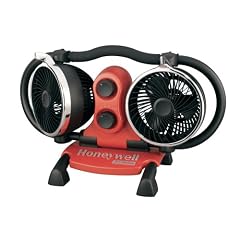 Honeywell HV-120E Stabiler Stand / Bodenventilator in rot/silber, 2 Gebl�se