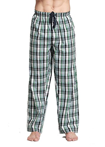 CYZ Men's 100% Cotton Poplin Pajama Lounge Sleep Pant-F109-L