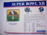 1977 Dallas Cowboys vs Denver Broncos NFL Super Bowl 12 (XII) 1978 Harvey Martin/ Randy White MVP Willabee Ward Patch and Stat Panel Card