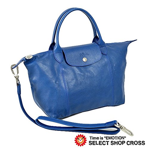 LONG CHAMP ロンシャン ミニトートバッグ ハンドバッグ ル プリアージュ キュイール S 折りたたみ レザー ブルー 1512 737 127 画像