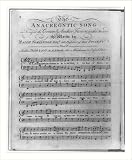 Historic Print (L): [18th Century edition of the ANACREONTIC SONG, which supplied the melody of the STAR-SPA