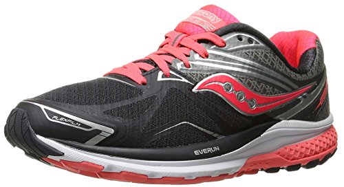 Saucony Women's Ride 9 Running Shoe, Grey/Charcoal/Combo, 7 M US