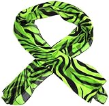 Beautiful Lime Green Tiger Stripe Neck Scarf Zebra