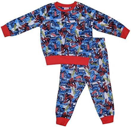 2 PCS SET MARVEL COMICS SPIDERMAN Toddler Fall / Winter Pajama Top &amp; Pants Set 3T Blue
