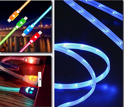 DTECH 6 PECES LED AND Tangle FREE RETRACKABLE 3FT IPHONE 6,IPHONE 6 PLUS, IPhone 5 LED RETRACKABLE Charger, Light Up Charging Cable Luminescent Visible Smart Charger & Sync Cable for Apple IPHONE 6,IPHONE 6S iPhone 5 5S 5C iOS7 ,LED Charger, Light Up Charging Cable Luminescent Visible IPHONE 6 ,IPHONE 6 PLUS RETRACKABLE CABLE, ENAPY 3FT USB iPhone 6, 6 Plus, 5, 5S, 5C LED Visible Data Sync Charging Light Up RETRACKABLE Flat Noodle Cable (Blue). Our High-Quality, extensively tested DTECH brand cables on iOS 8 will not cause compatibility error messages when connected. Durable, high-quality chip in the 8 Pin connector. Also compatible with iPAD Air 1, 2 & iPAD Mini 2 & 3. Cable for Apple iPhone. 100 CM USB Retractable LED Cell Phone Cable Charger. Sync & Charger Travel Cable Tangle free Cable Charger for Apple. Compatible With: Iphone 5, 5s, 6, 6 Plus, Ipod Touch 5th Generation, Ipod Nano 7, Ipad 4, Ipad Air, Ipad Mini 1, Ipad Mini 2