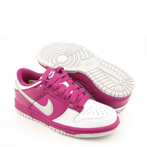 NIKE Dunk Low Pink New Lace-Up White Shoes Womens