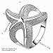 joyliveCY Fashion 925 Sterling Silver Jewelry Chic Curvy Starfish Lovely Party Ring Size 8