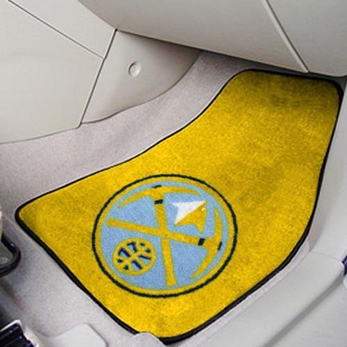 NBA Denver Nuggets Gold 2-Piece Carpet Car Mat Set