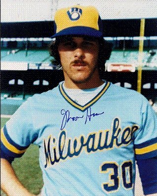 Autographed/Hand Signed 8x10 Photo Moose Haas Milwaukee Brewers