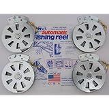 4 Mechanical Fisher's Yo Yo Fishing Reels -Package of 4 Reels- Yoyo Fish Trap -(FLAT TRIGGER MODEL)